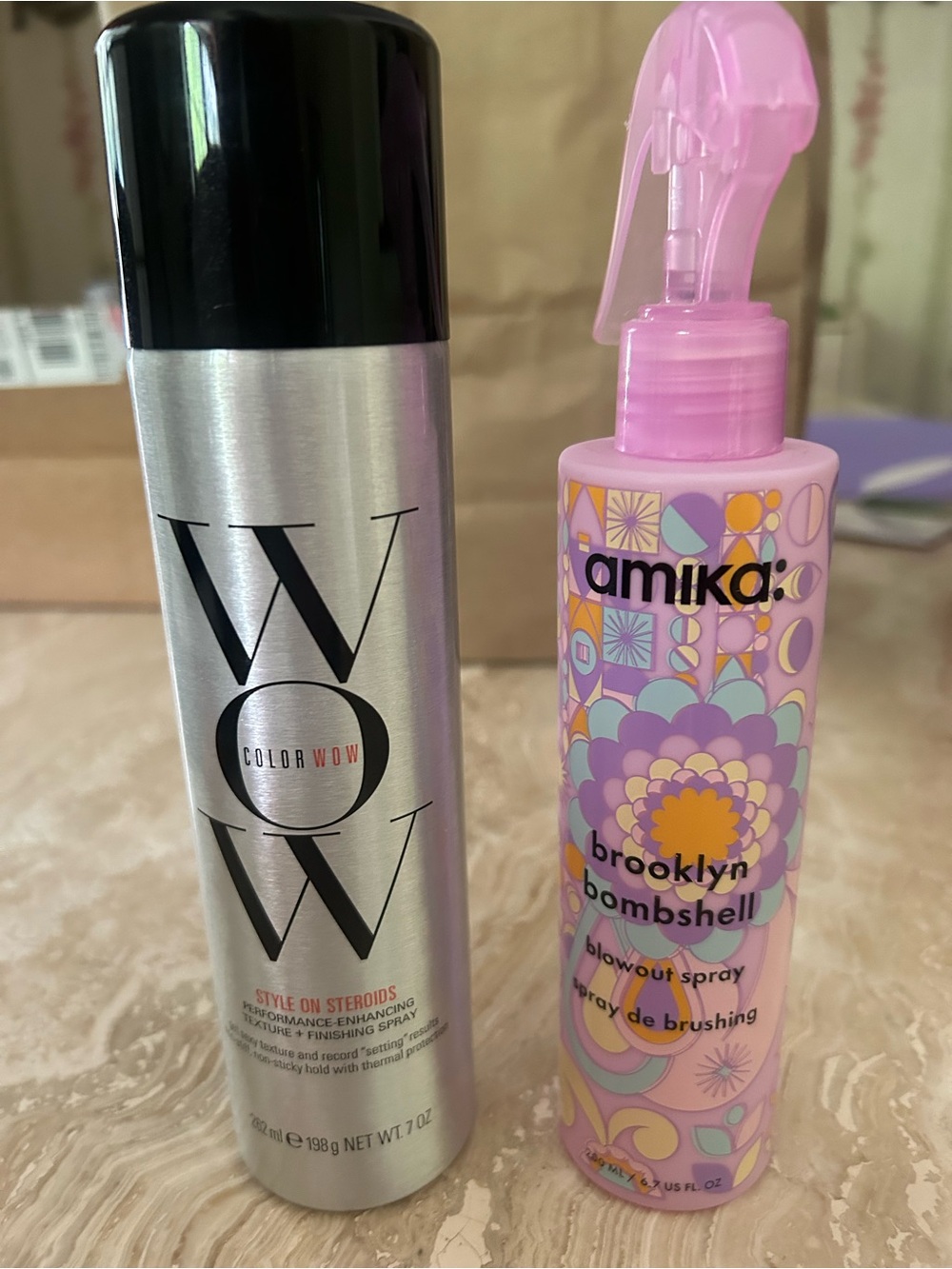amika Brooklyn Bombshell Blowout Spray — Pink